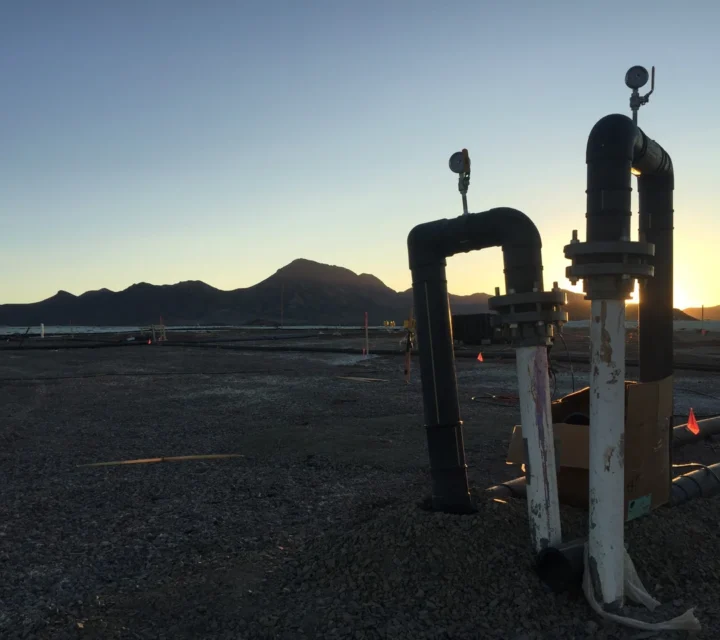 Injection and monitoring pipelines on heap facility used for Enhanced metal recovery, supporting controlled solution pathways, pressure adjustments, and flow tracking to improve distribution and contact with under-leached material.